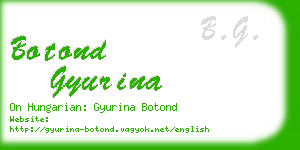 botond gyurina business card